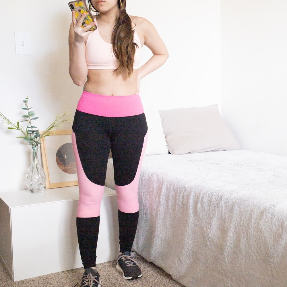 VSX Pink Mesh Contour Leggings